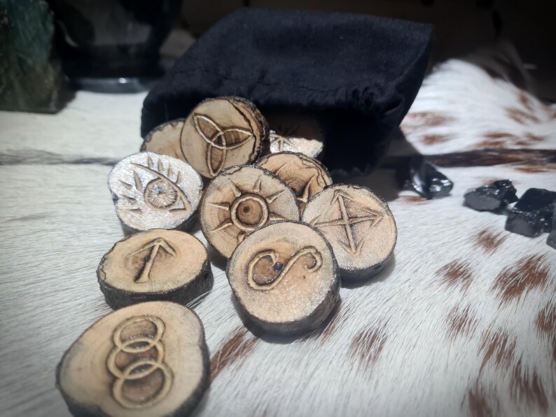 Witches Rune Set. 13 Witches Runes Hand Crafted and Carved From a ...