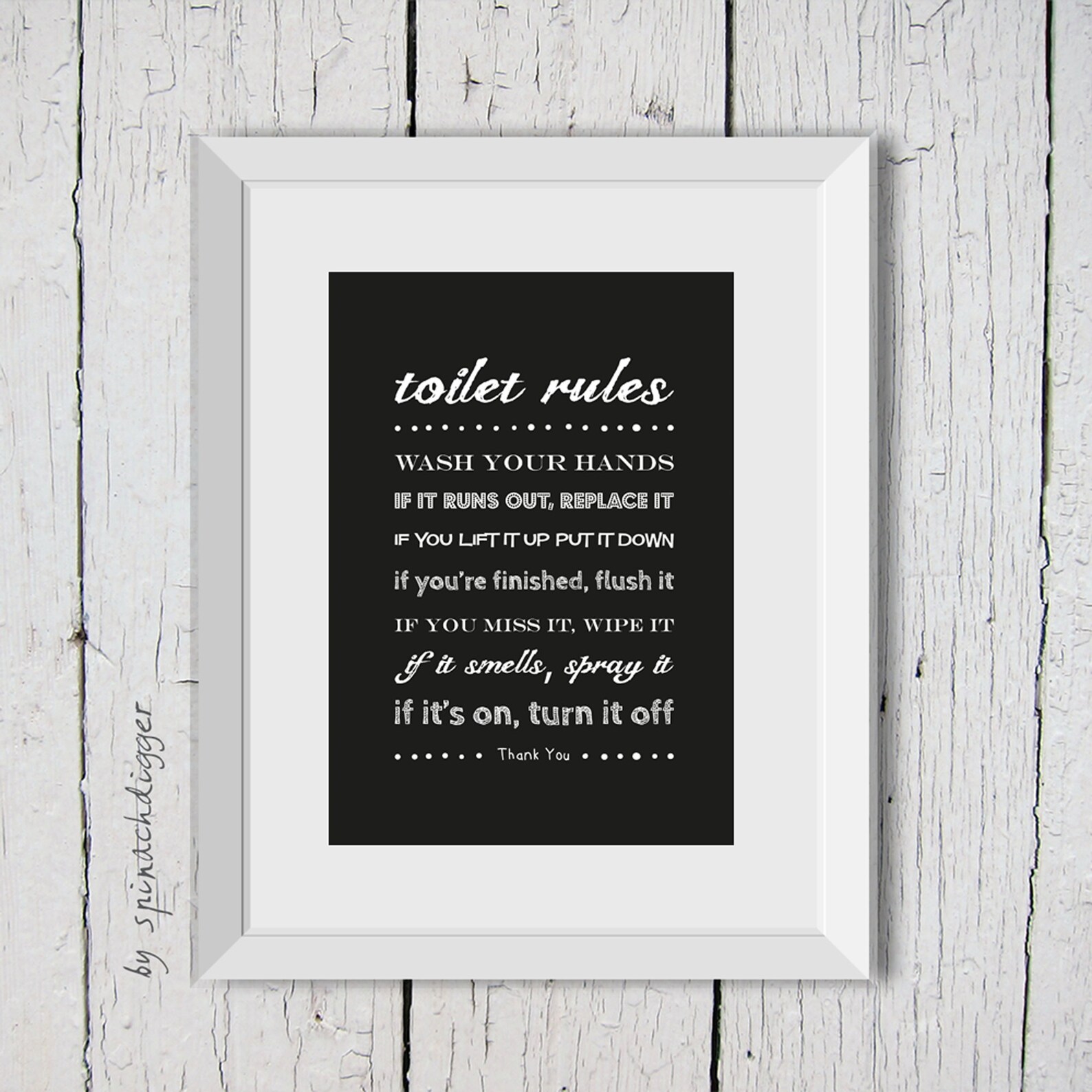 Bathroom Sign Toilet Rules Downstairs Loo Toilet Rules Etsy Denmark