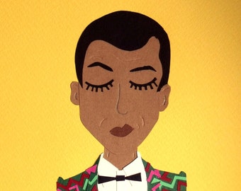 Stromae Papaoutai Collage / Papercraft - papercut handmade