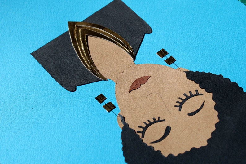 Collage Nina Simone / Papercraft papercut handmade / Paper face cut illustration handmade image 3