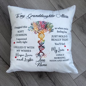 Personalised keepsake Granddaughter / grandson    cushion gift