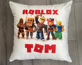 Personalised roblox style cushion custom birthday Christmas  gift bedroom custom made childrens name cushion