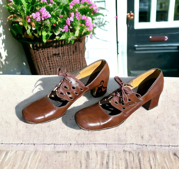 Claire Women's 1940s Oxfords (Brown)