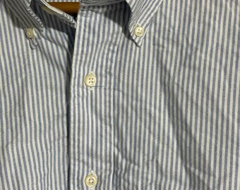 VTG Polo Ralph Lauren Men’s Shirt 90s Oxford Blue White Button Down Size 17.5 35