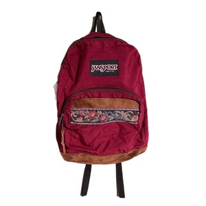 jansport backpack bargandi Virginia Tech Big Student Backpack: Maroon by lasting use VTG Maroon Floral Tapestry Leather