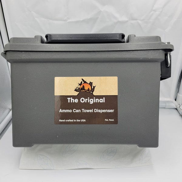 The Origional Ammo Can paper towel dispenser