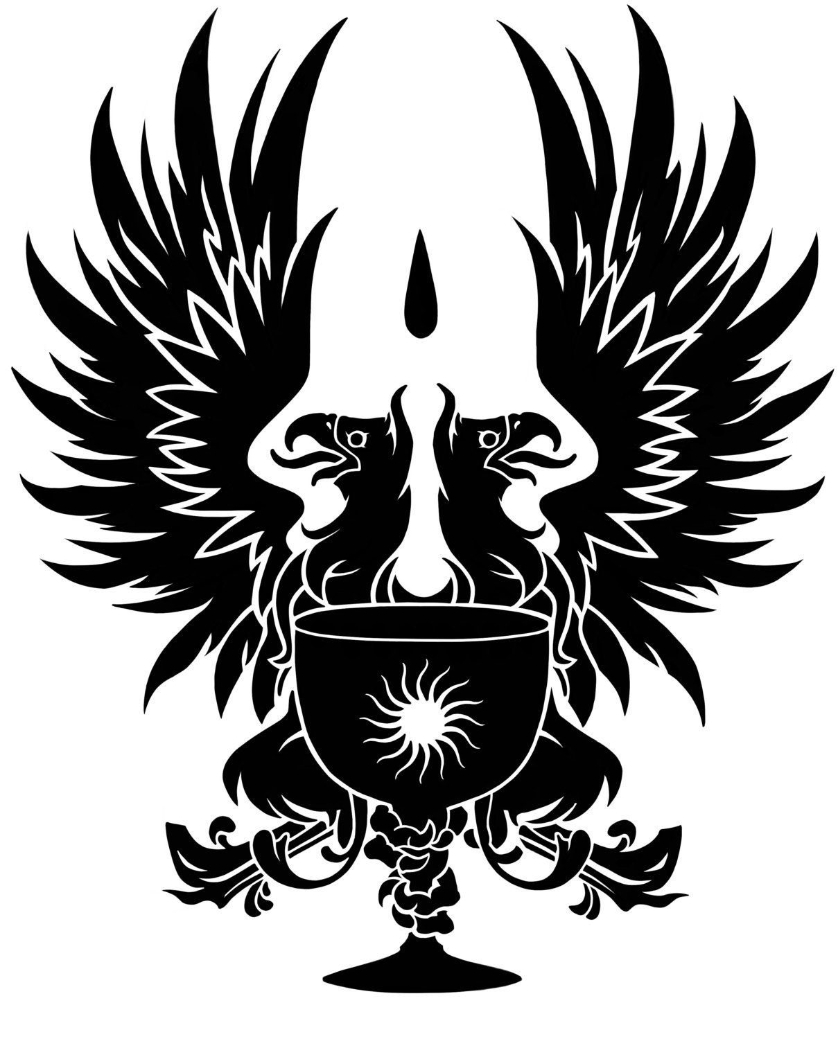 Dragon Age Grey Warden Heraldry Griffon Vinyl Decal.