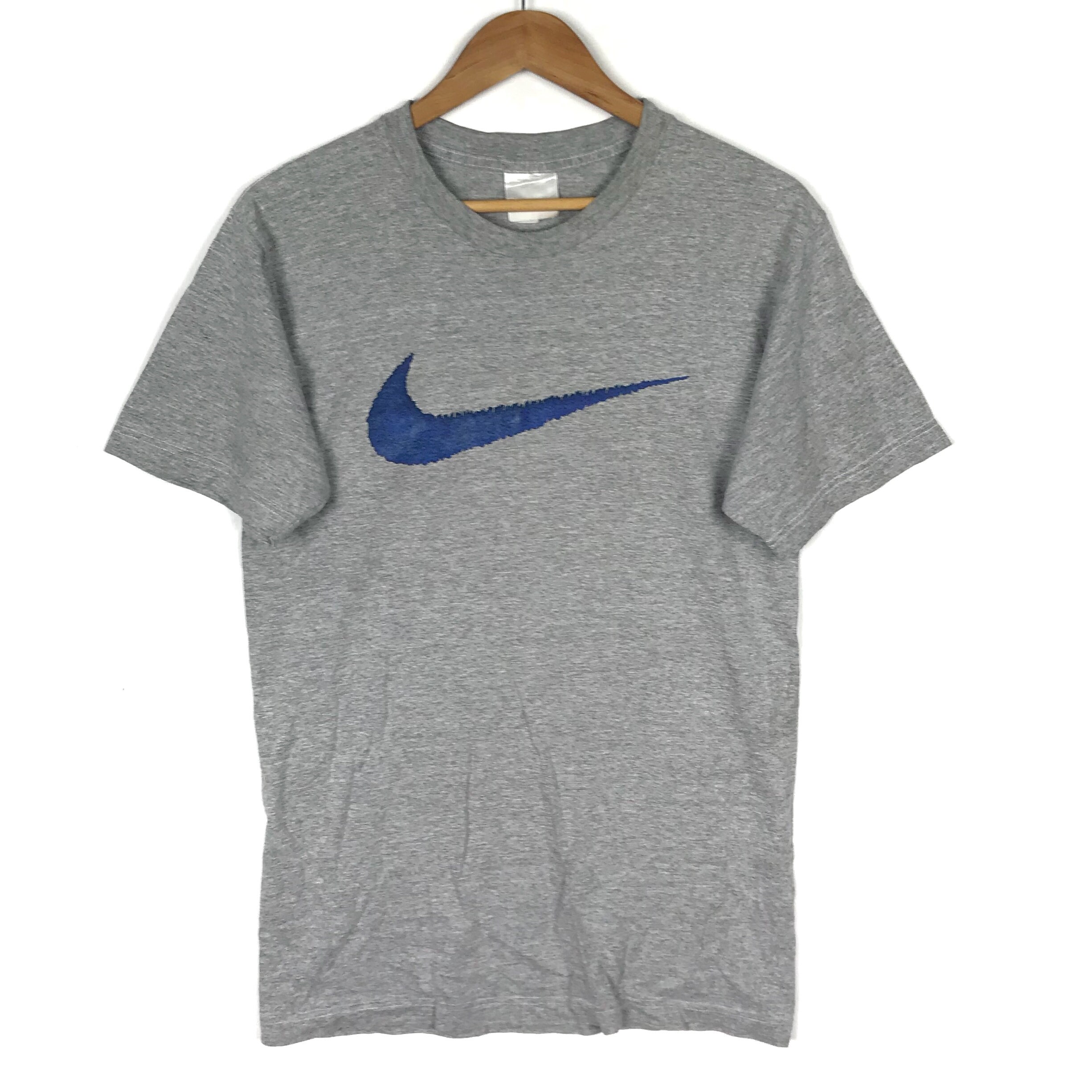 NIKE SWOOSH Big Print Grey T Shirt Medium Size Sportswear Hip | Etsy