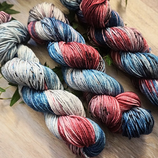 Blue Jean Baby/ Hand Dyed Yarn/ That's so DK- DK/ 75/25 Superwash Merino Wool/Nylon