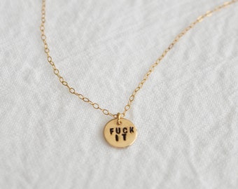 sterling silver and crystal naughty gifts Swear word Morse code necklace