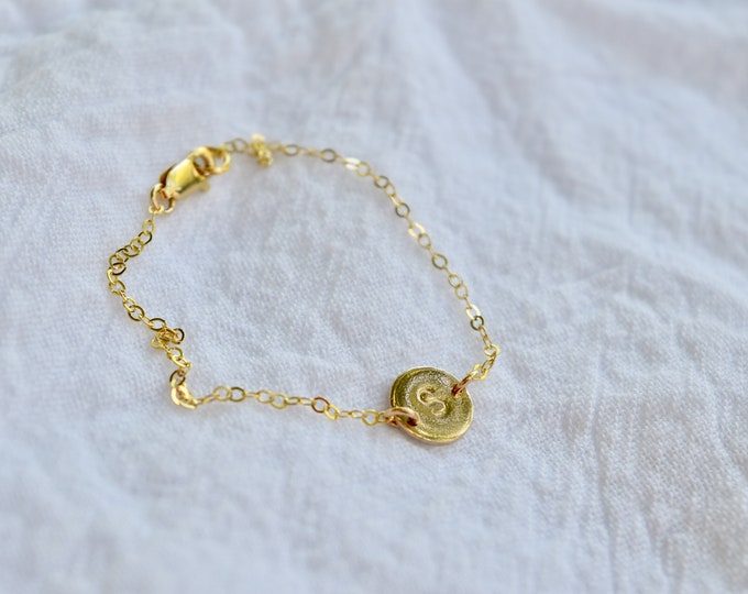 initial bracelet, initial charm bracelet, personalized bracelet, stamped initial bracelet, minimalist bracelet