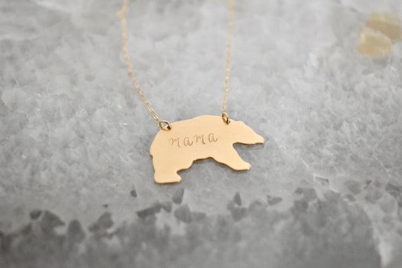 mama bear necklace gold