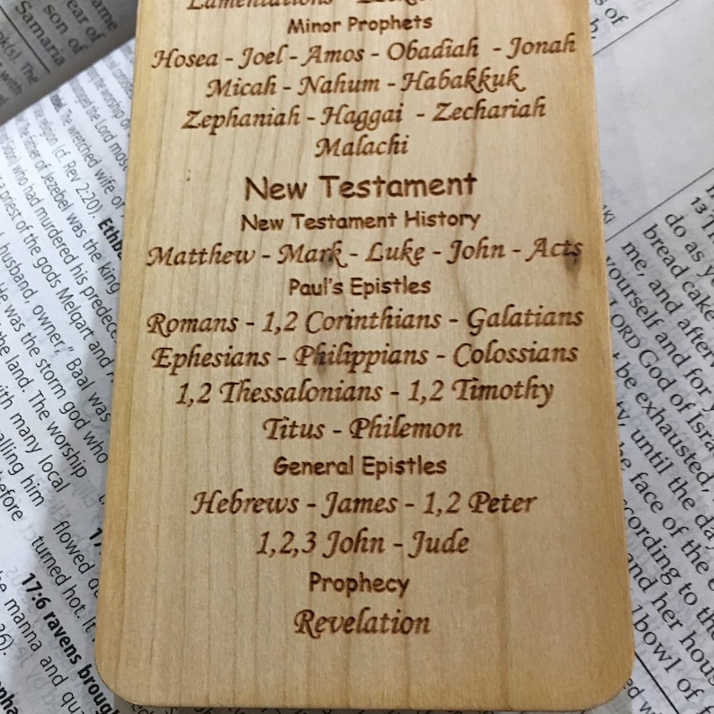 Books of the Bible Bookmark - Etsy