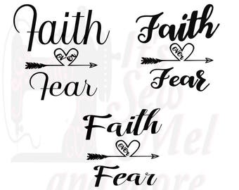 Faith over Fear (3) svg dxf and png files