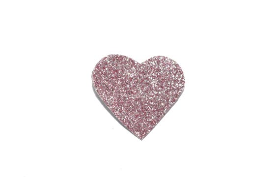 décorations Ensemble de 12 x rose et violet lilas pailleté coeur tasse gâteau anneaux
