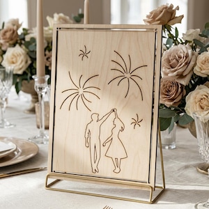 Wedding Couple Laser Cut File, Bride and Groom SVG, Wedding Reception Decor, Couple Silhouette Design, Laser Engraving File