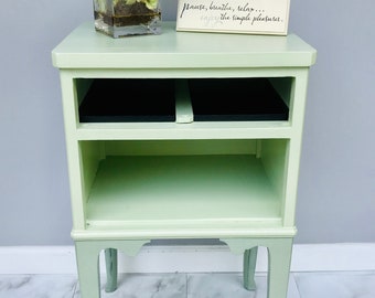 Open-Shelf 'Sea Green' Side Table