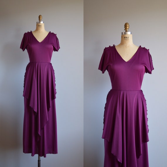 purple grecian dress