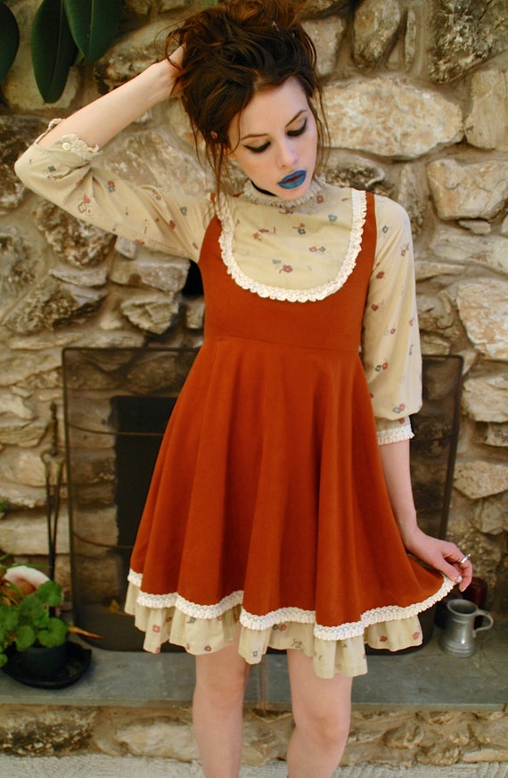Lolita Rust Mini Dress