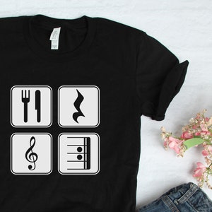 Alto Clef Funny Music T-Shirt Eat Rest Play Repeat Tee Alto Clef Funny Music T-Shirt Eat Rest Play Repeat Tee