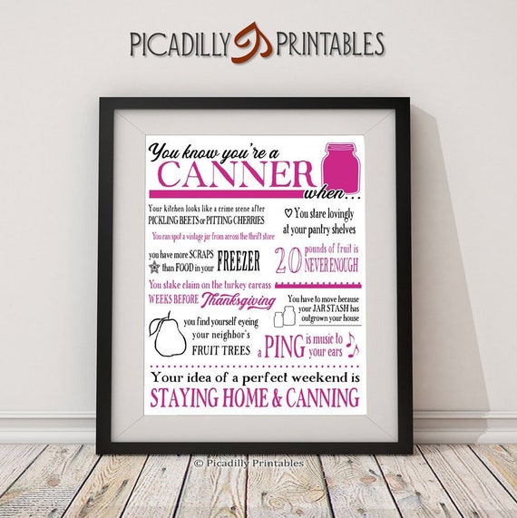 Funny Canning Gift Kitchen Decor You Know You Re A Canner Etsy