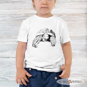 Kids Sulcata Tortoise T-Shirt African Spurred Desert Tortoise - Sizes Youth Small to XL and Toddler 2T to 5T - Short-Sleeve Boy Girl Unisex