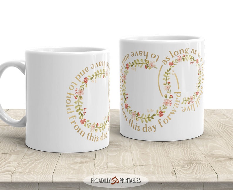 Wedding Vows Coffee Mug To Have And To Hold Marriage Wedding Etsy