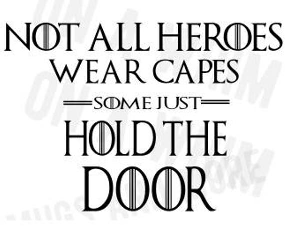 GAME OF THRONES HODOR "NOT ALL HEROES WEAR CAPES..." HOODIE NEW