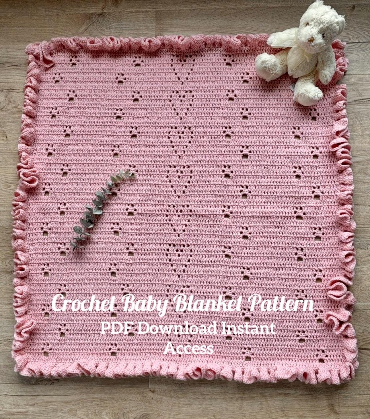 30 Beautiful Crochet Heart Patterns To Make With Love 13 Paw Prints on My Heart Baby Blanket Pattern