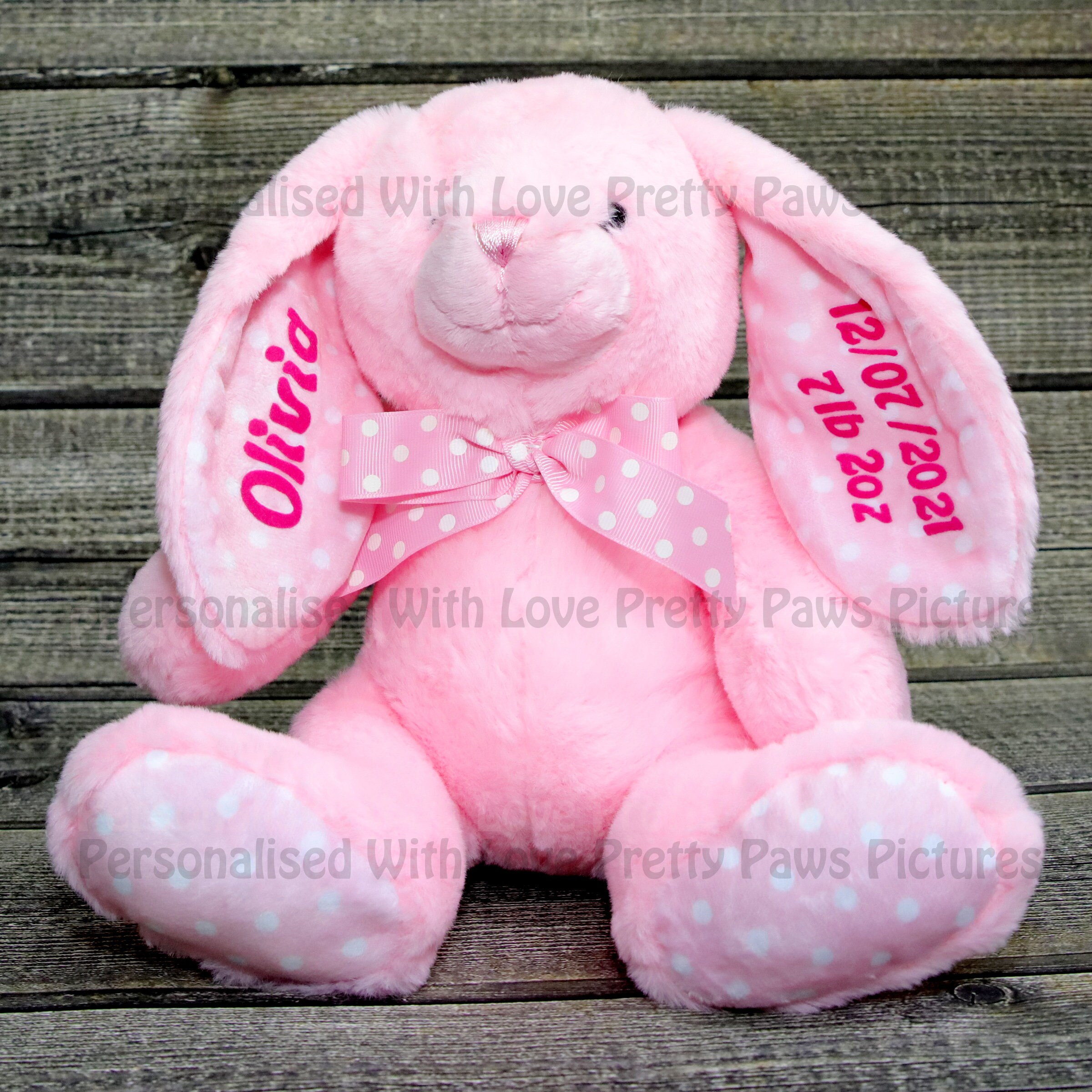 Personalised New Baby Gift Bunny Rabbit Soft Toy Baby Etsy