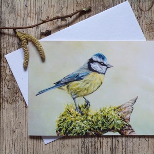 Carte de vœux Blue Tit / Vierge / Anniversaire - Faune / Oiseau / Art animalier