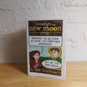 Parodia komiksu Zmierzch Księżyc w nowiu | Zabawny prezent | Mini zine | Edward i Bella | Satyra | Unikat | Maleńka książka | Kanadyjski