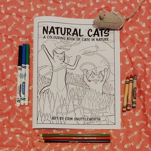 Natural Cats Colouring Book | Cat Coloring | Kids Coloring | Patterns | Mandalas | Landscapes with Cats | Cat Book