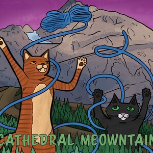 Cathedral Meowntains (Cathedral Mountains, BC, Canada) | Landscape Art Print | Canadian Landscape | Gift for Cat Lovers