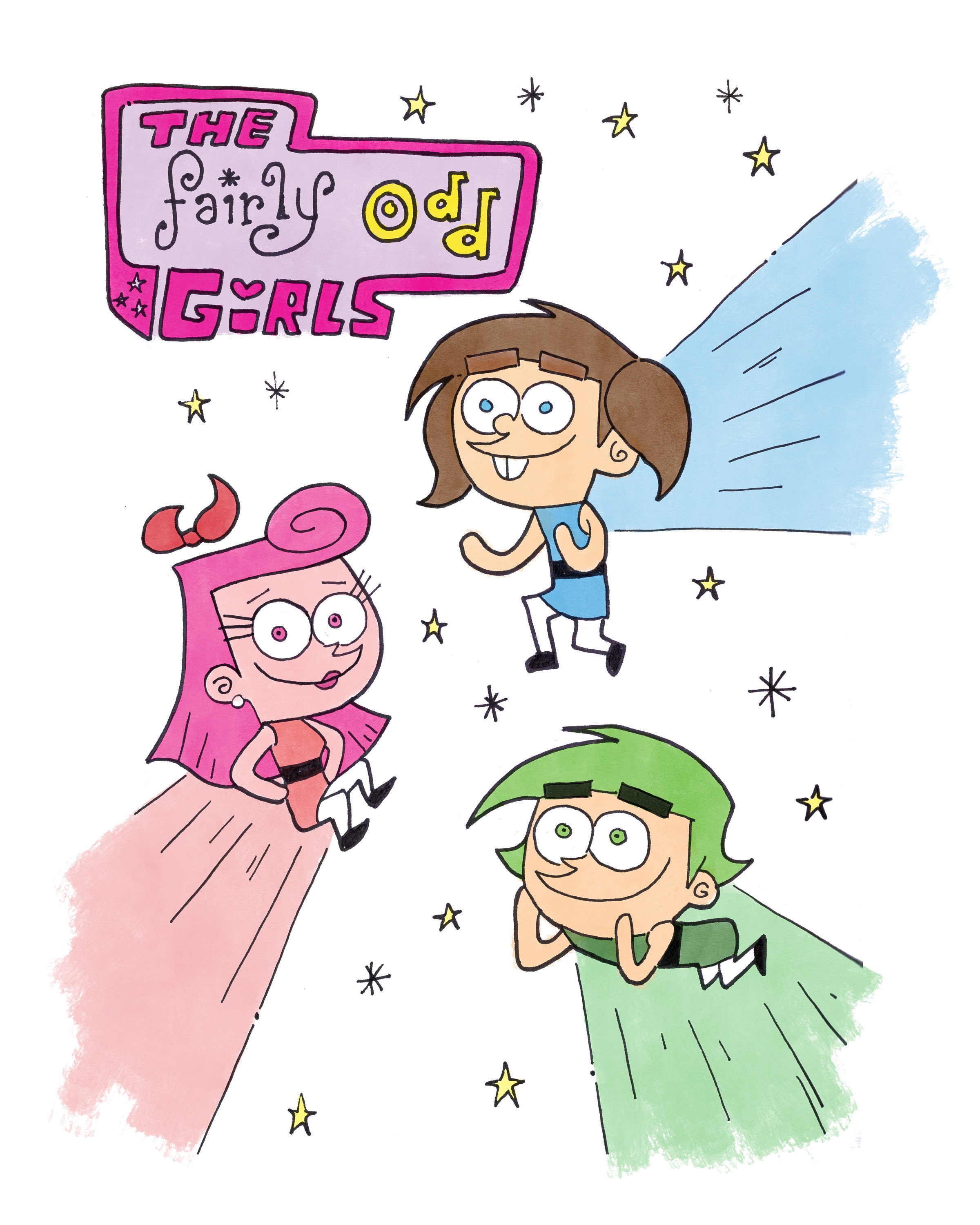 Fairly Odd Girls Fairly Odd Parents And Powerpuff Girls Etsy