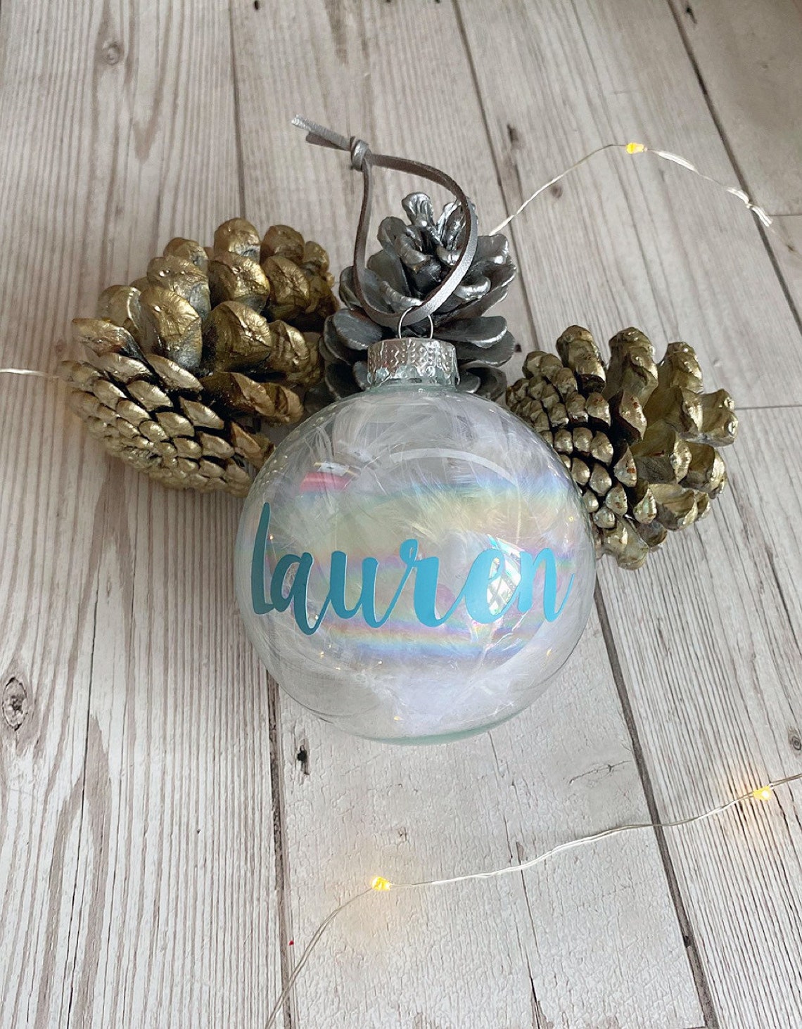 Personalised glass christmas tree bauble/decoration  Etsy