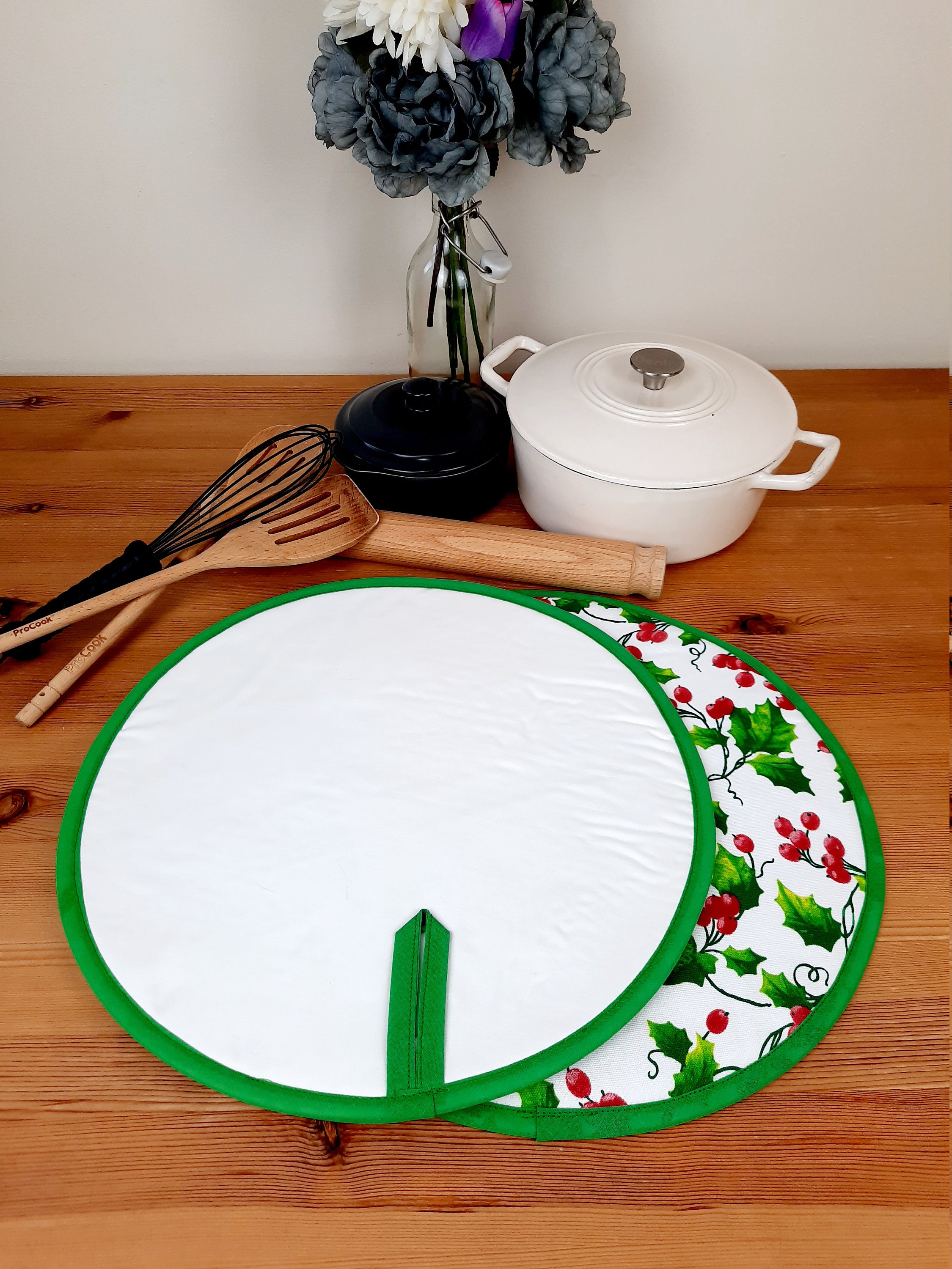 Christmas Aga lid covers / chef pads Holly and berries Etsy
