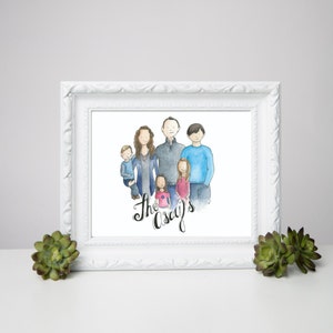 Custom Watercolor Family Portrait