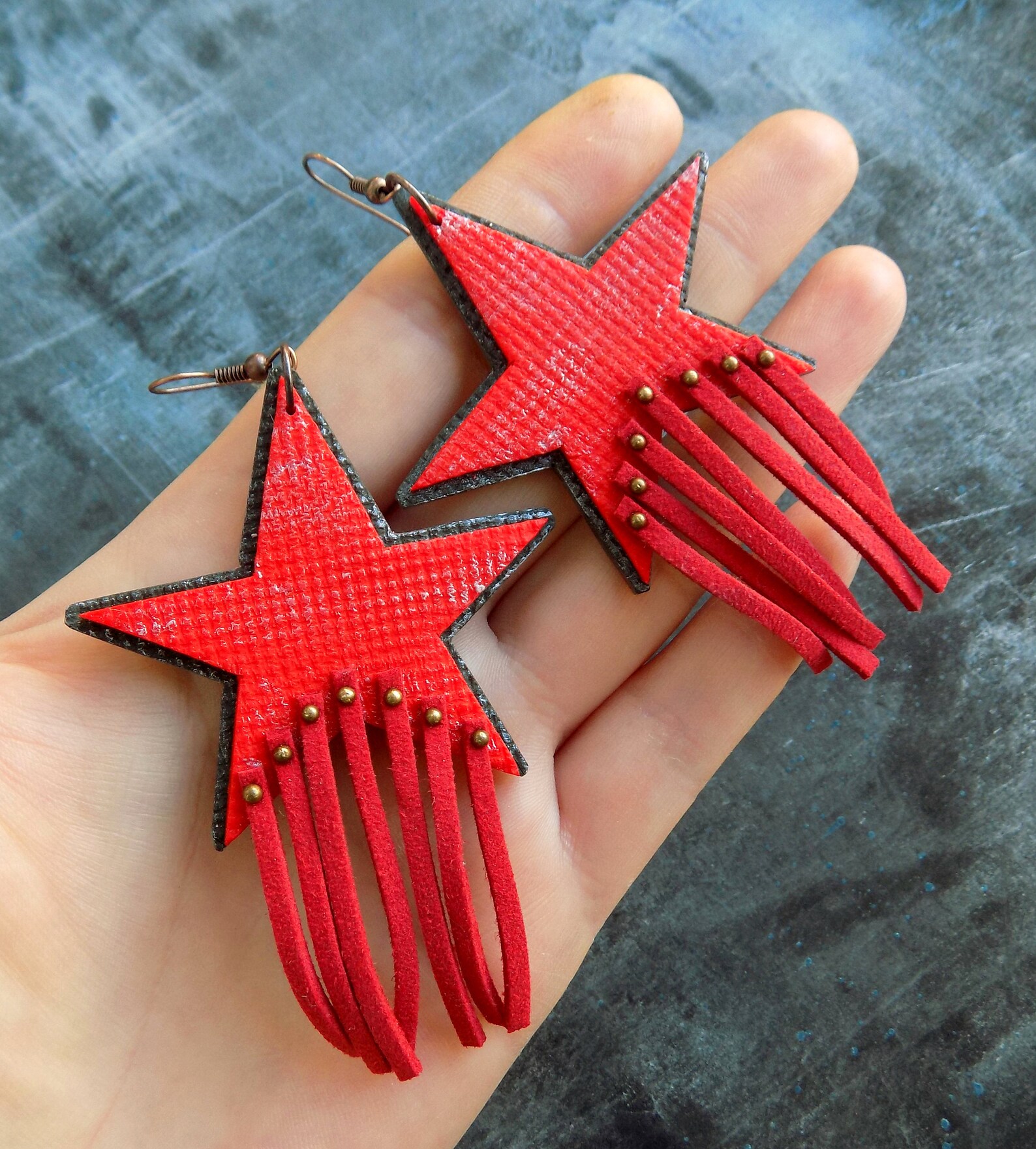 Statement earrings Stars earrings Polymer clay unique earrings Etsy