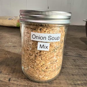 Homemade Onion Soup Mix - All Natural, Gluten-Free (5 Tbsp = 1 Packet) - DIY Soup & Dip Seasoning, Pantry Staple, Gift in a Jar