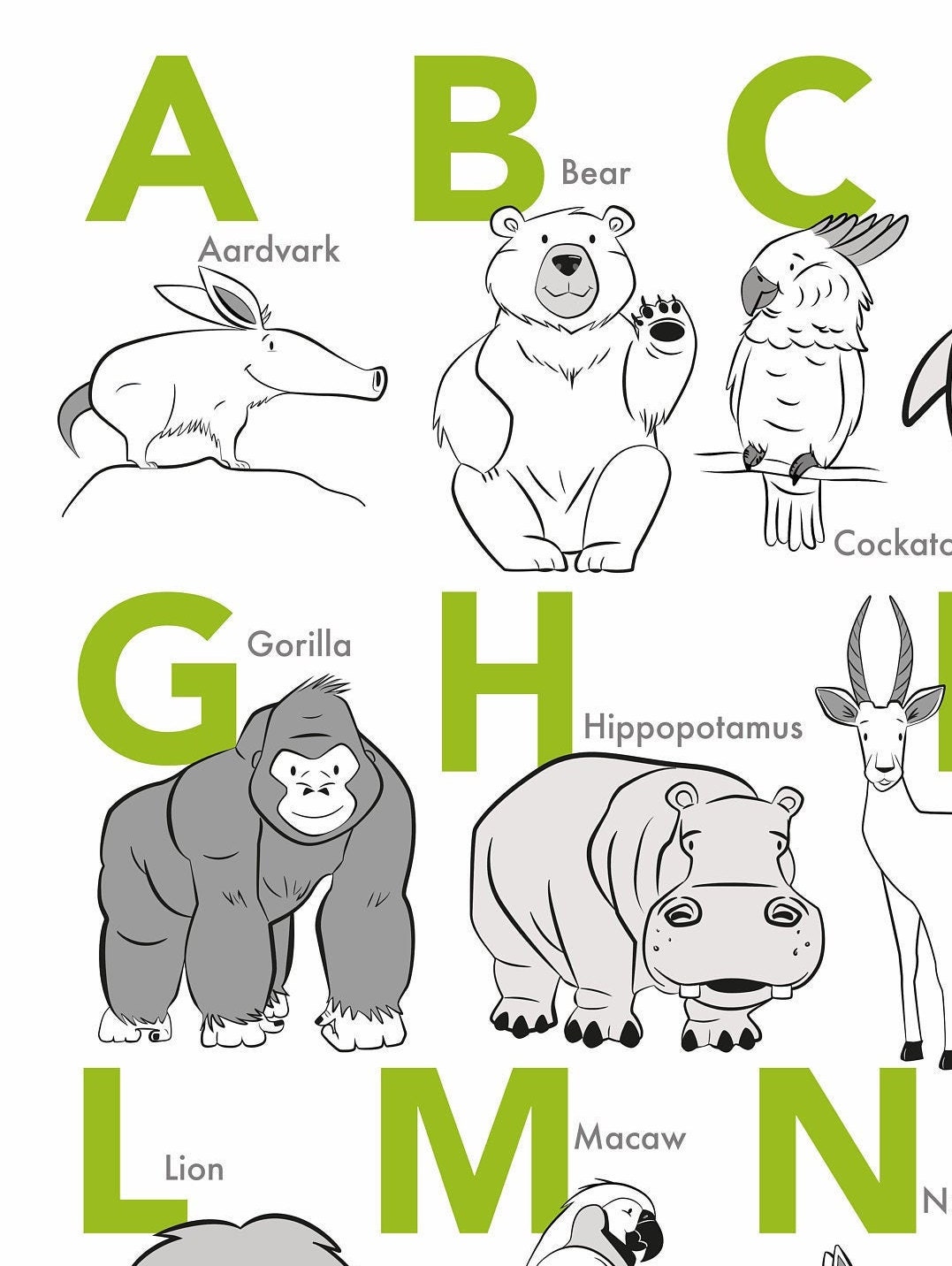 Alphabet Poster A2 Size Alphabet Poster Children's ABC - Etsy