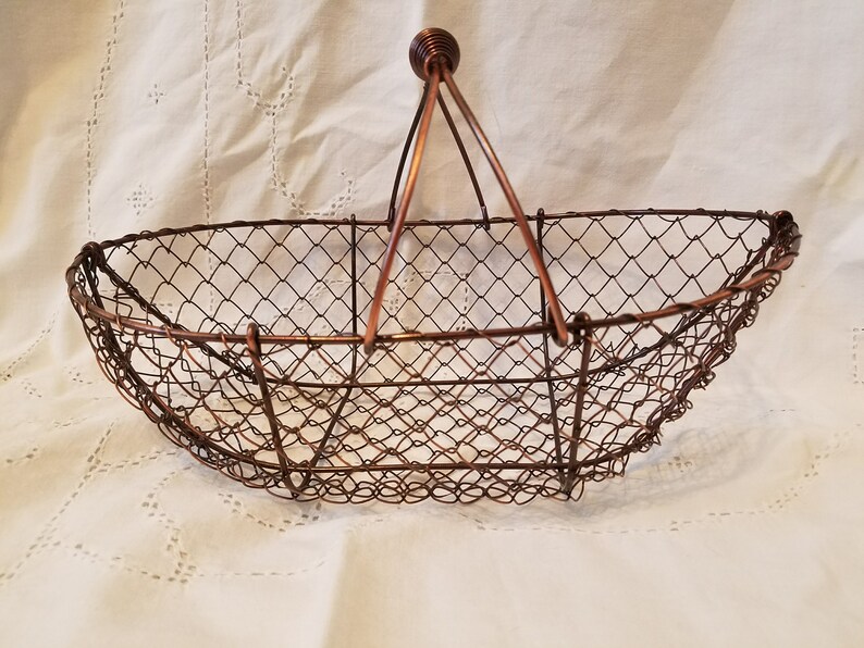 Decorative Wire Basket Etsy