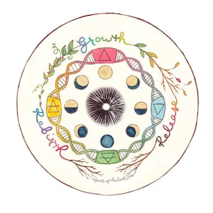 Pegatina de mandala de hongo micelial místico