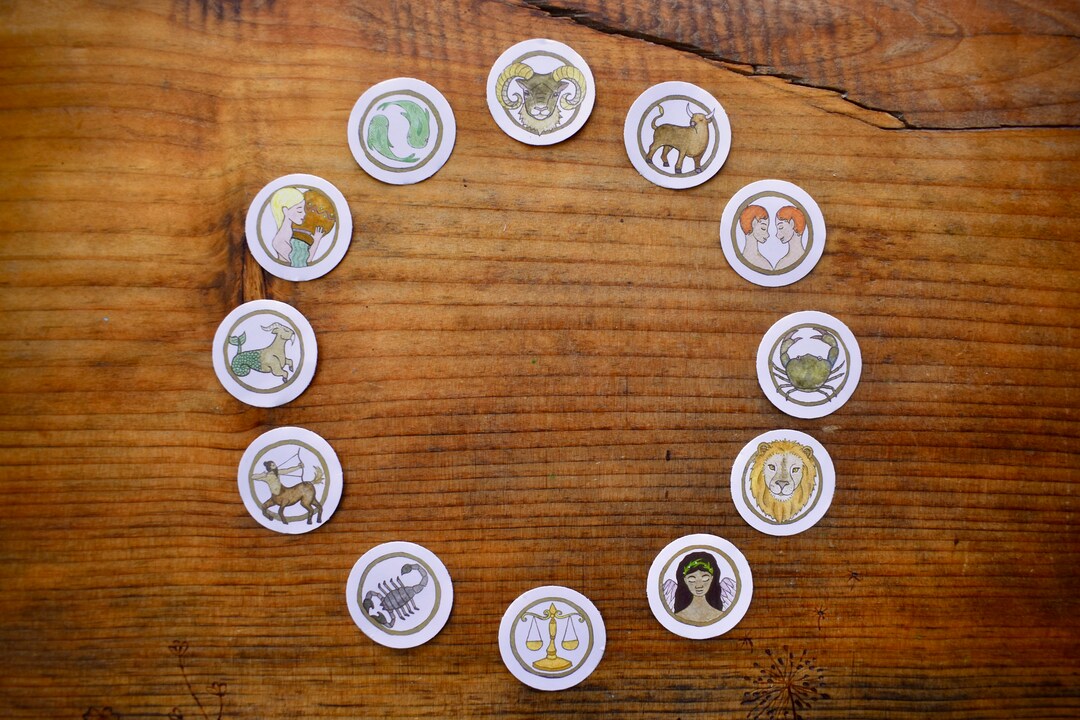 Igin Stickers Zodiac Sign Stickers | Astrology Art | 1.5 Inch Waterproof Stickers Set ...