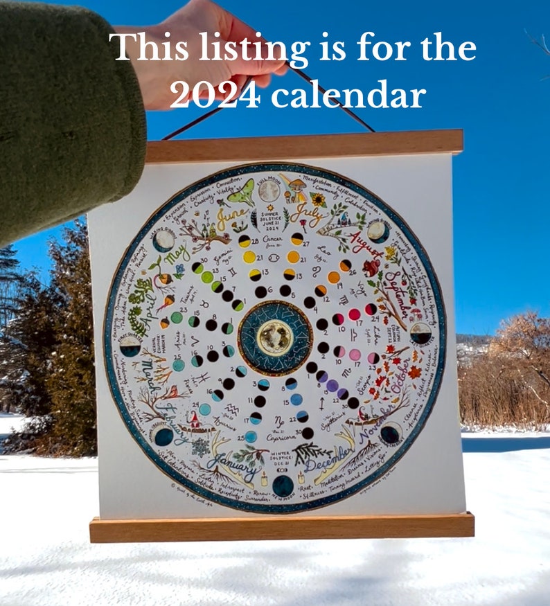 Lunar Calendar Wheel of the Year art prints image 2