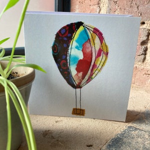 Textile card print Caravan card Plant card Pot plant card Hot air balloon Cactus Fathers Day Card Fathers Day image 10