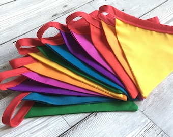 Rainbow bunting | bunting | party bunting | festival bunting | party | birthday | playroom decor | home | garden bunting | flags | pride |