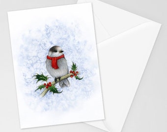 Happy Holly Jays | Miniatur Postkarte Kunstdruck