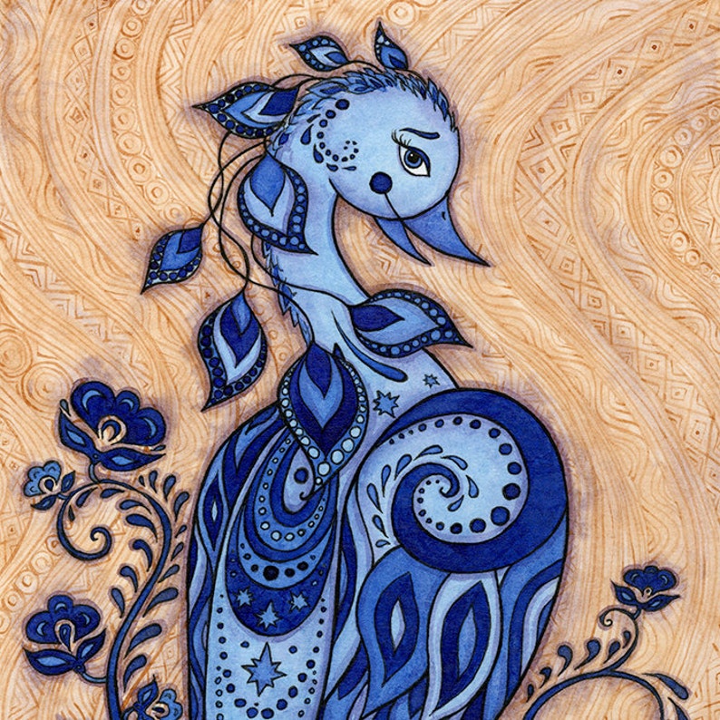 Carpe Diem Carpe Noctem Original Illustration of Firebirds Etsy