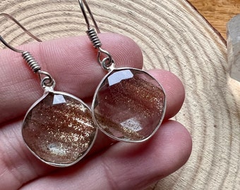 Dichroic Glass Earrings In Sterling Silver, Fused Glass Dangle Earrings, Statement Earrings